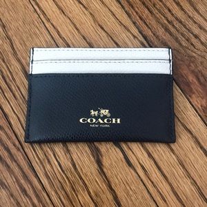Black and White Coach Card Case